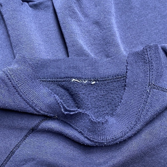 Vintage Georgetown University Hoyas Blue Raglan Sleeve Sweatshirt 80s Large - Picture 3 of 7